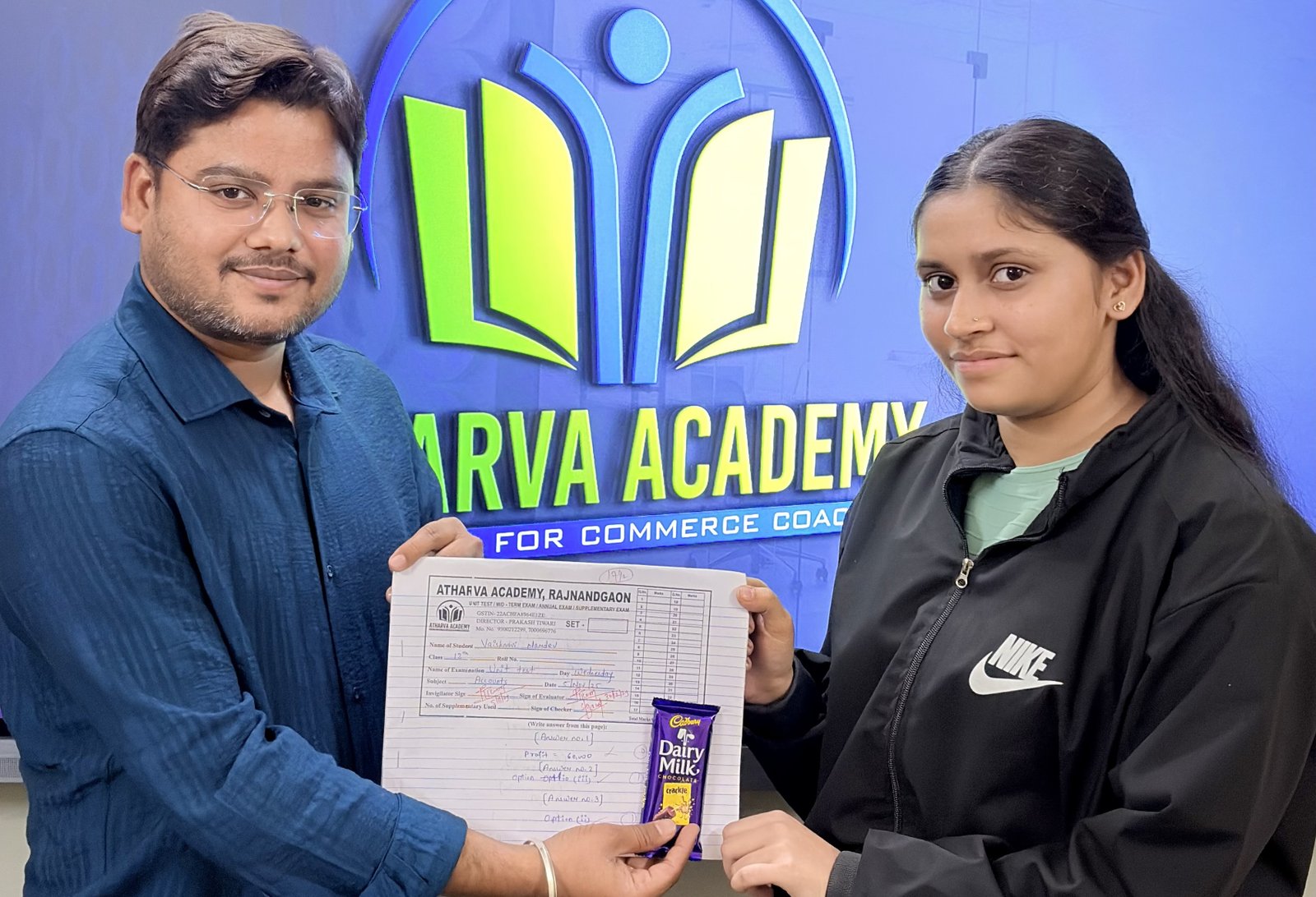 CONGRATULATIONS TO MISS VAISHNAVI NAMDEV FOR SECURING 83% IN XII CG BOARD EXAMINATION. [25-26]